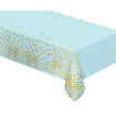 Picture of BLUE TABLECLOTH WITH GOLD DOTS 167X183CM
